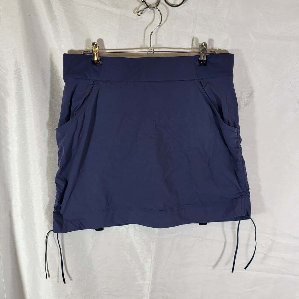 Columbia Anytime Casual Skort Size L Blue Ruched Hiking Athletic